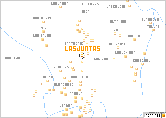 map of Las Juntas