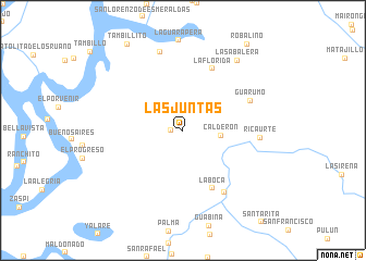 map of Las Juntas