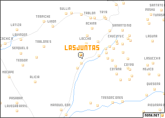 map of Las Juntas