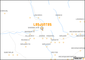 map of Las Juntas