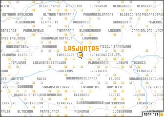 map of Las Juntas