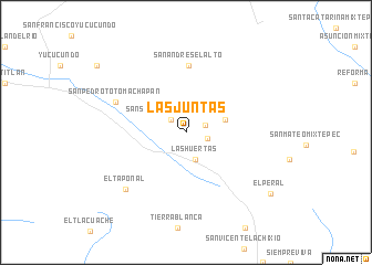 map of Las Juntas