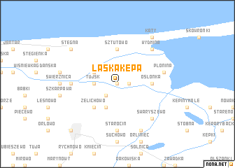 map of Łaska Kępa