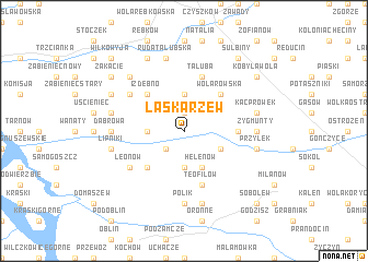 map of Łaskarzew