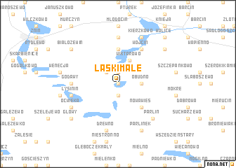 map of Laski Małe