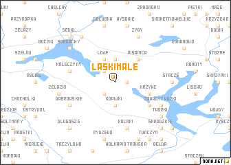 map of Laski Małe