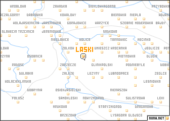 map of Łaski