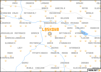 map of Laskowa