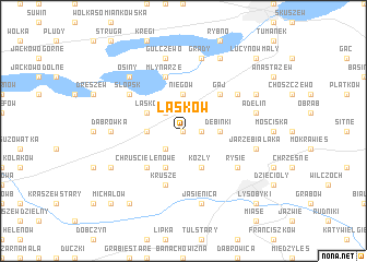 map of Lasków