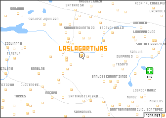 map of Las Lagartijas