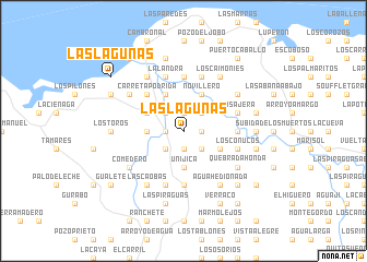 map of Las Lagunas