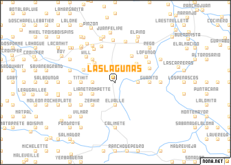 map of Las Lagunas
