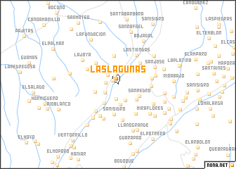 map of Las Lagunas