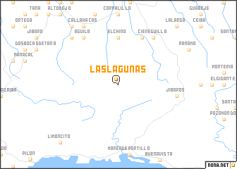 map of Las Lagunas