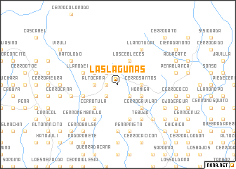 map of Las Lagunas