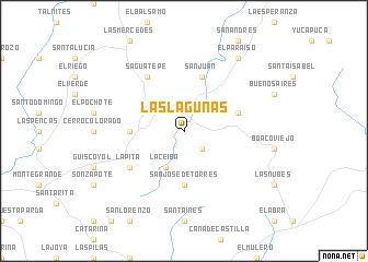 map of Las Lagunas