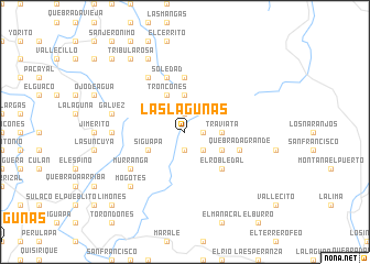 map of Las Lagunas