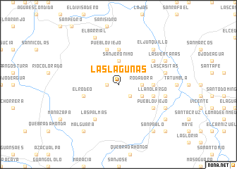 map of Las Lagunas