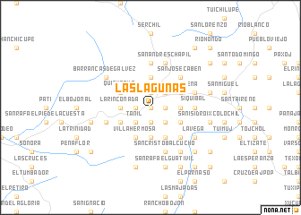 map of Las Lagunas