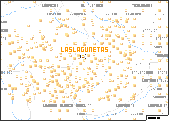 map of Las Lagunetas