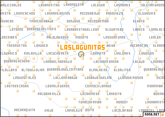 map of Las Lagunitas