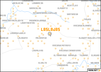 map of Las Lajas