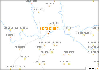 map of Las Lajas