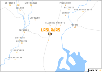 map of Las Lajas