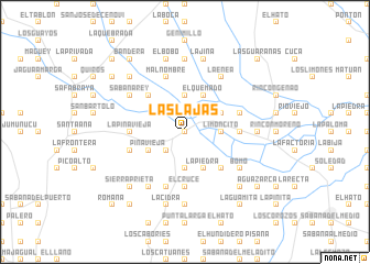 map of Las Lajas