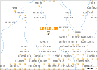 map of Las Lajas