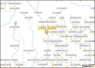 map of Las Lajas