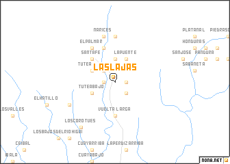 map of Las Lajas