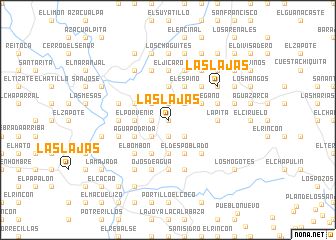 map of Las Lajas