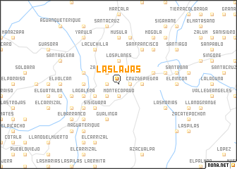 map of Las Lajas