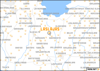 map of Las Lajas