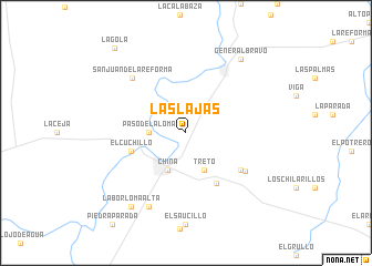 map of Las Lajas