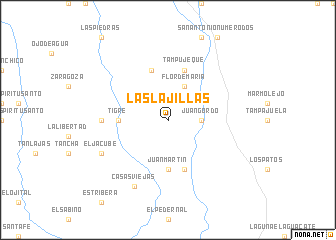 map of Las Lajillas