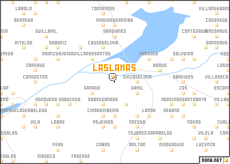 map of Las Lamas