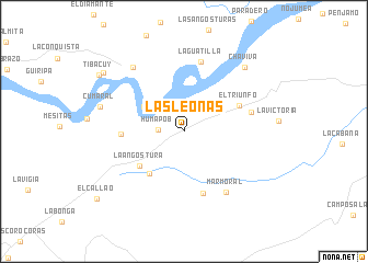 map of Las Leonas