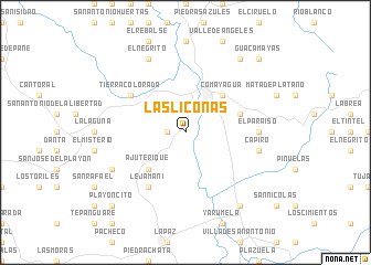 map of Las Liconas