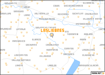 map of Las Liebres