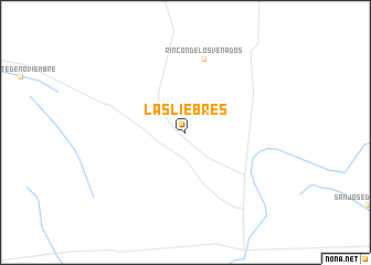 map of Las Liebres