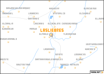 map of Las Liebres