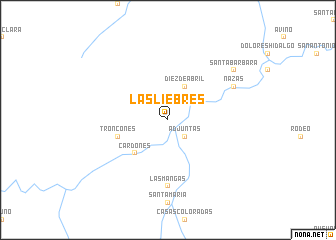 map of Las Liebres