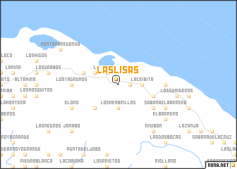 map of Las Lisas