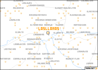 map of Las Llamas