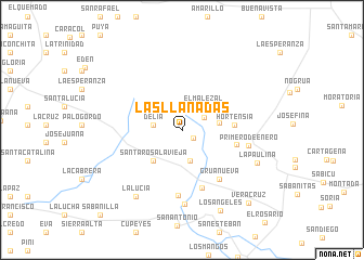 map of Las Llanadas