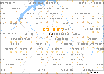 map of Las Llaves