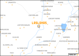 map of Las Lomas