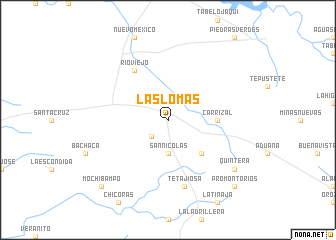 map of Las Lomas